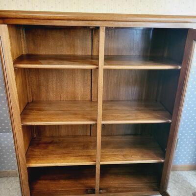 SOLID WOOD GLASS FRONT DISPLAY CABINET