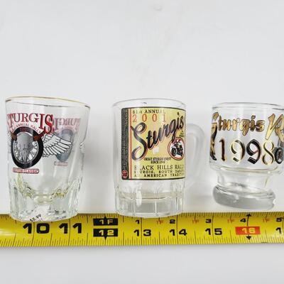 STURGIS COLLECTABLE SHOT GLASSES 3PC
