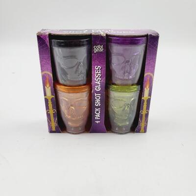 FUN SKULL COLORFUL SHOT GLASS SET