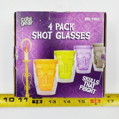 FUN SKULL COLORFUL SHOT GLASS SET