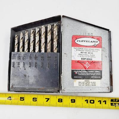CLEVELAND TWIST DRILL SET WITH METAL CASE