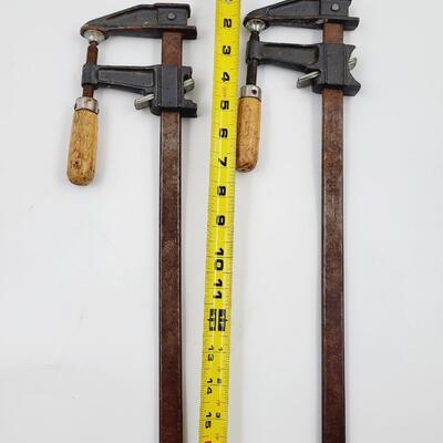 PAIR OF WOOD CLAMPS