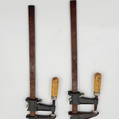 PAIR OF WOOD CLAMPS