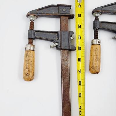 PAIR OF WOOD CLAMPS