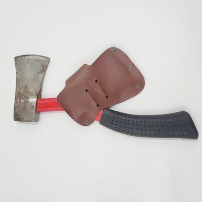 AXE WITH CURVED HANDLE & COVER