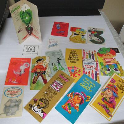 Lot of Retro Greeting Cards, Used, For Crafting