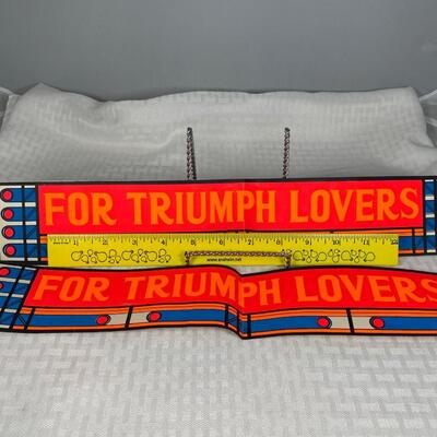 Brightly Colored Retro For Triumph Lovers Bumper Stickers