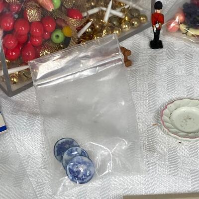 Mixed Lot of Doll House Miniatures for Display and Crafting