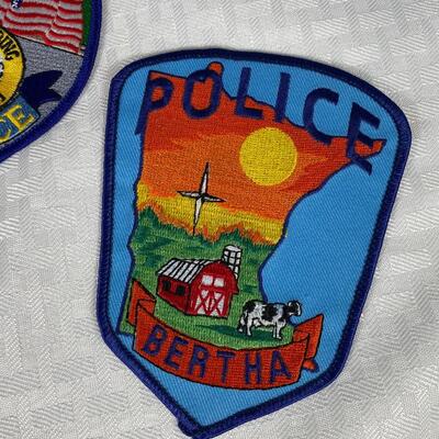 Set of 3 Police Shoulder Patches Sharonville Reading Ohio Bertha Minnesota