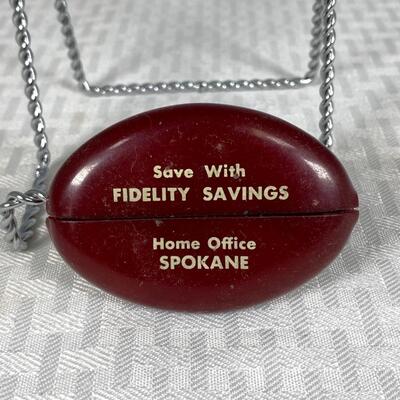 Vintage Fidelity Savings Spokane Rubber Coin Pouch