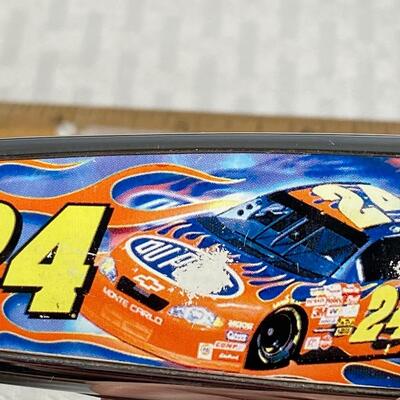 Pair of Jeff Gordon #24 Retired Racecar Driver NASCAR Franklin Mint Collector Folding Pocket Knives with Zipper Pouch
