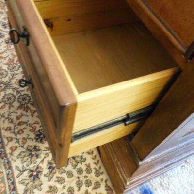Nice Wood Finish Two Drawer Office of Storage Cabinet