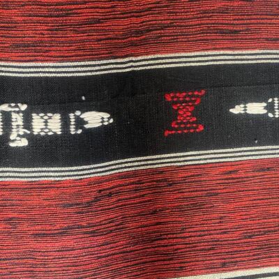 Gorgeous , Vintage  Woven Textile Black , Red & White Native American Designs