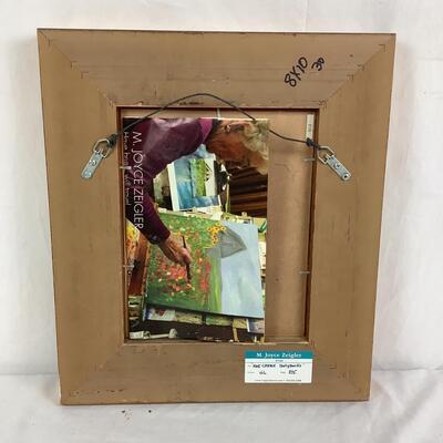 966 Original Oil on Board "Hat Creek Hollyhocks" by Joyce Zeigler