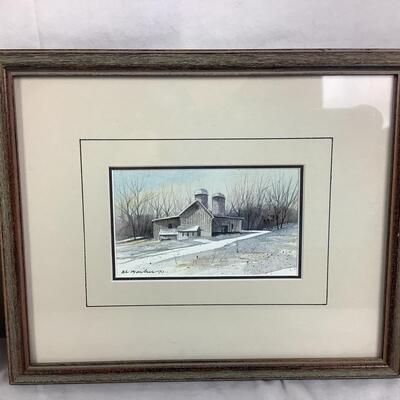 974 Original Watercolors by Al Barker and Original Photograph