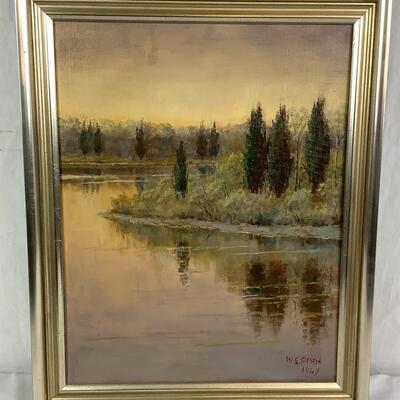 975 Original 1949 Landscape Painting by William Edwin Pimm (1864-1952)