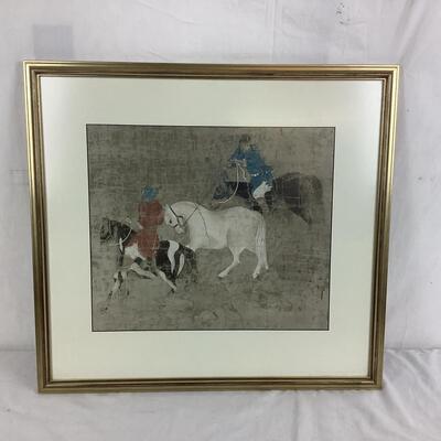 976 Framed Chinese Tribute Horses Print