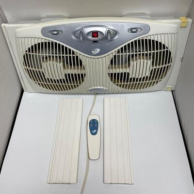 Bionaire Remote Controlled Twin Window Fan w Thermostat