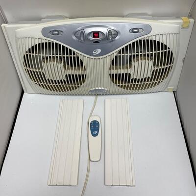 Bionaire Remote Controlled Twin Window Fan w Thermostat