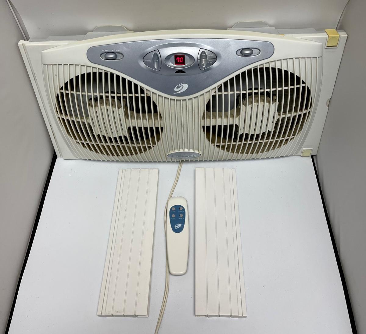 Bionaire Remote Controlled Twin Window Fan w Thermostat