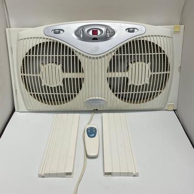 Bionaire Remote Controlled Twin Window Fan w Thermostat