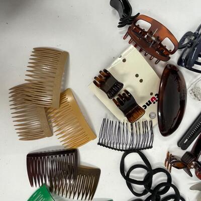 Lot of Assorted Hair Accessories Clips Combs Ties