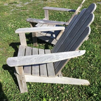 980 Pair of Teak Adirondack Chairs by Smith & Hawken