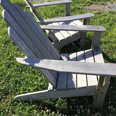 980 Pair of Teak Adirondack Chairs by Smith & Hawken