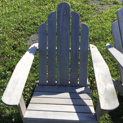 980 Pair of Teak Adirondack Chairs by Smith & Hawken