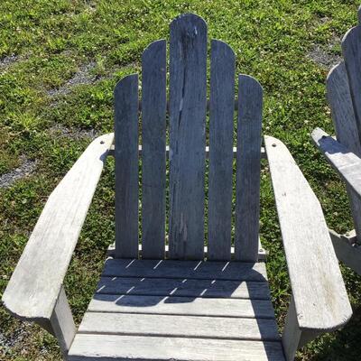 981 Pair of Teak Adirondack Chairs by Smith & Hawken