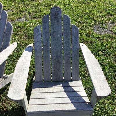 981 Pair of Teak Adirondack Chairs by Smith & Hawken