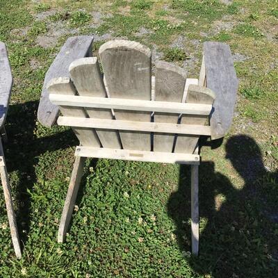 981 Pair of Teak Adirondack Chairs by Smith & Hawken