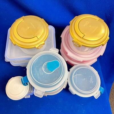Assorted Plastic Food Containers with Lids