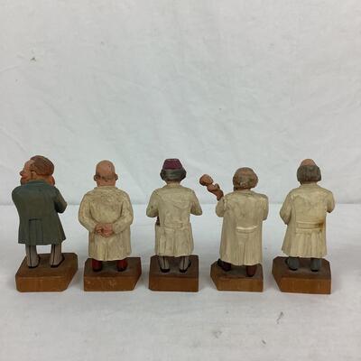 983  Jaschke Pretzl 1950 German Doctor Series Handmade Wood Carvings