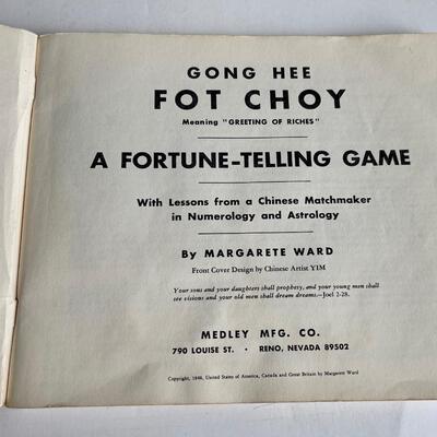 ORIGINAL 1936 GONG HEE FOT CHOY TELLS YOUR FORTUNE BOOK MARGARETE WARD