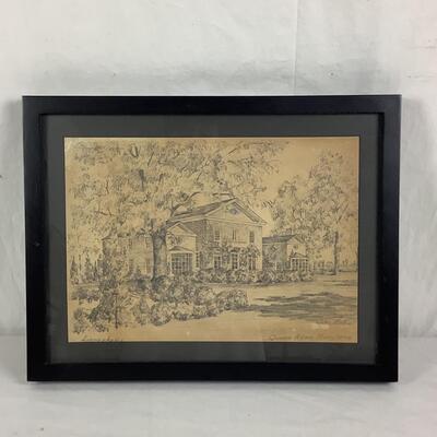 985  Two Original John Mall Pencil Sketches