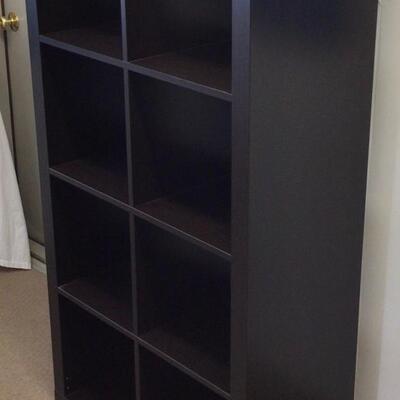 989 Eight Cubicle Pressed Wood Dark Brown Laminate Shelving Unit