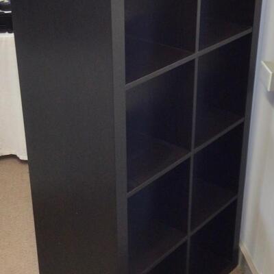 989 Eight Cubicle Pressed Wood Dark Brown Laminate Shelving Unit