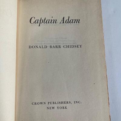 Captain Adam by Chidsey hardback vintage book 1953 1st ed