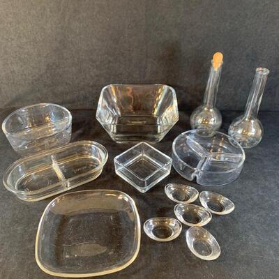 Lot 5 Assorted Glass Serving Dishes