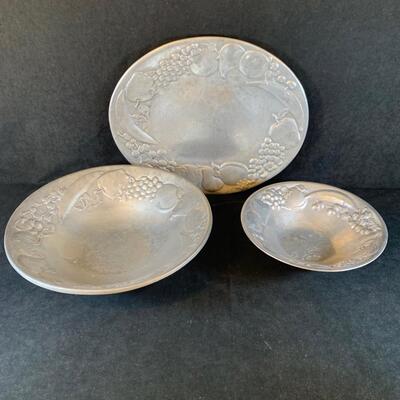 Lot 7 Pewter Serving Dishes