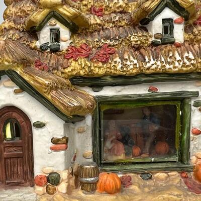 Pair of Autumn Fall Seasonal Village Houses
