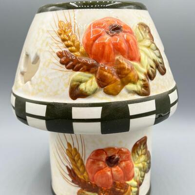 Fall Autumn Seasonal Ceramic Candle Lamp