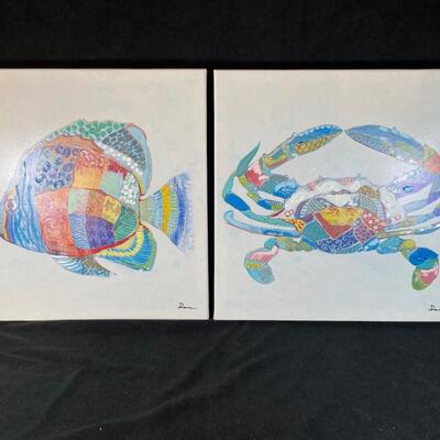 Lot 25 Pair of Canvas Prints