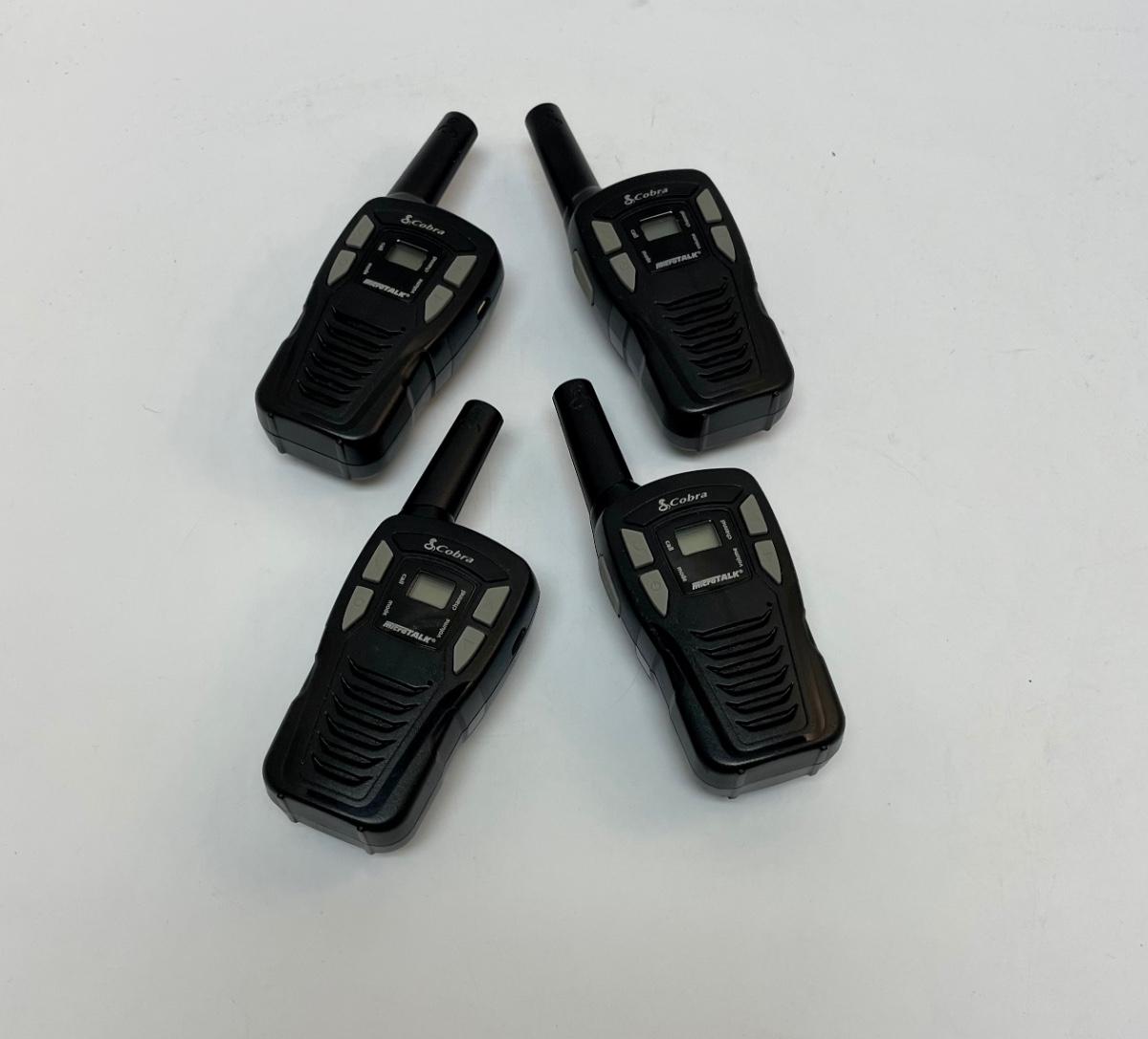 COBRA CX112 16MILE TWO WAY RADIO WALKIE TALKIES Set of 4