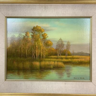 991 John W. Taylor Original Oil Painting, Titled-"October Light"