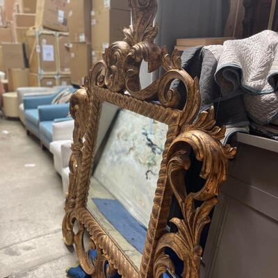 Large Gold Baroque Framed Mirror