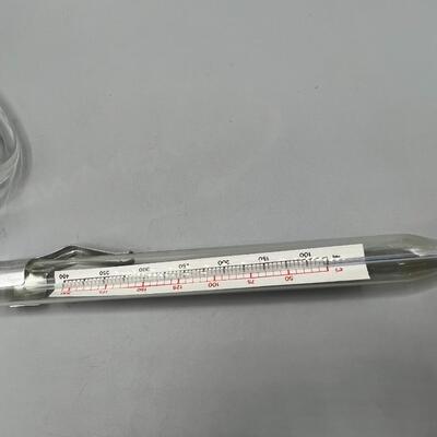 Glass Anchor Hocking 2c Cup Measuring Cup and Candy Thermometer