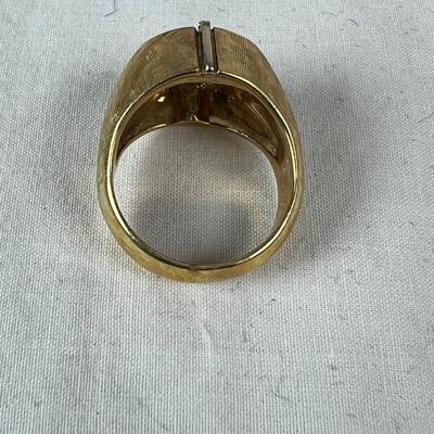1003 14kt Yellow Gold Two Toned Belcher Round Stone Mounting