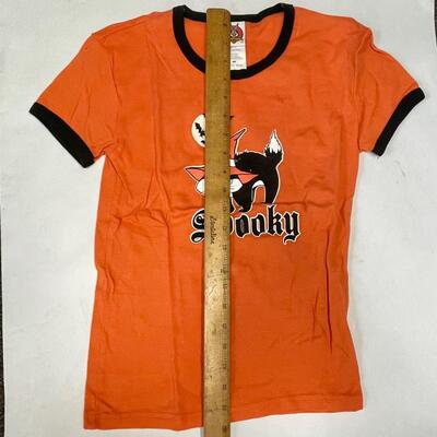 Looney Toons Halloween Orange & Black Spooky Tshirt